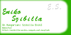 eniko szibilla business card